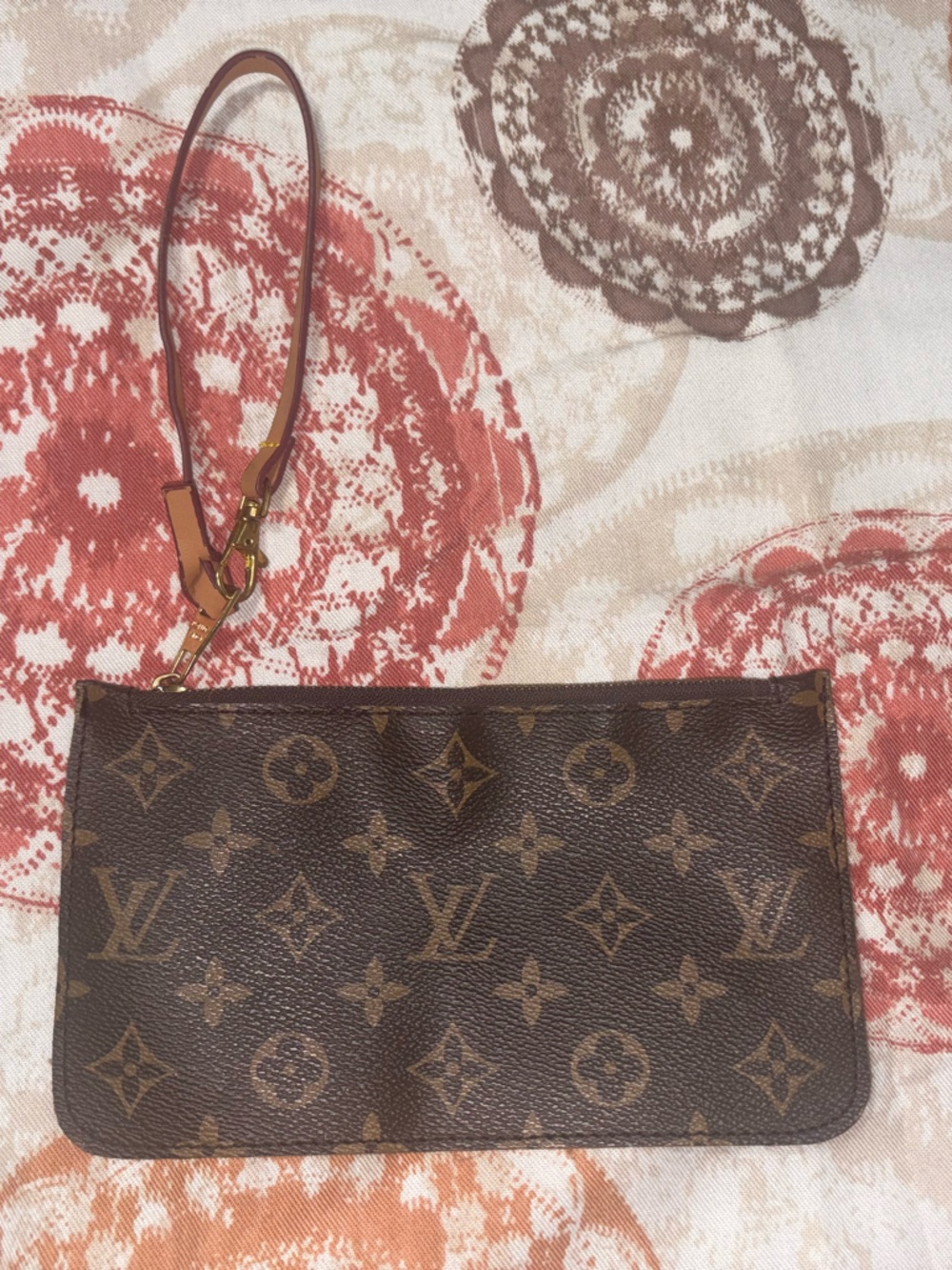 Brown Monogram Small Wristlet Pouch